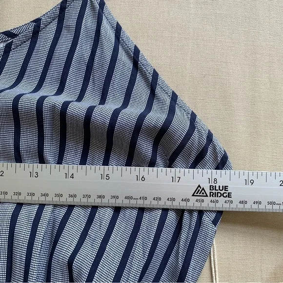 Carve Designs Macy Dress Navy Stripe Women’s Large Relaxed Cami‎ Maxi Dress NWT